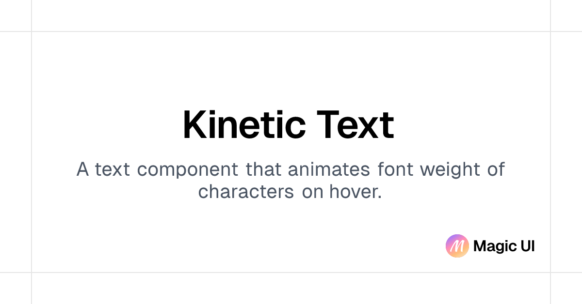 Kinetic Text | React Components & Templates