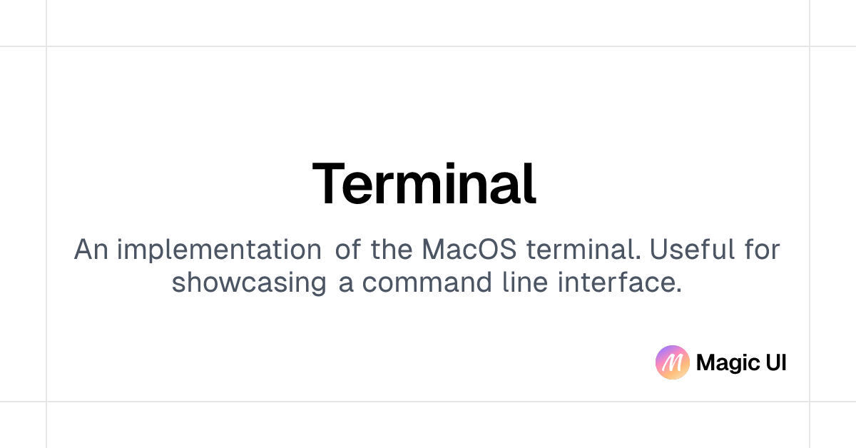 Terminal | React Components & Templates