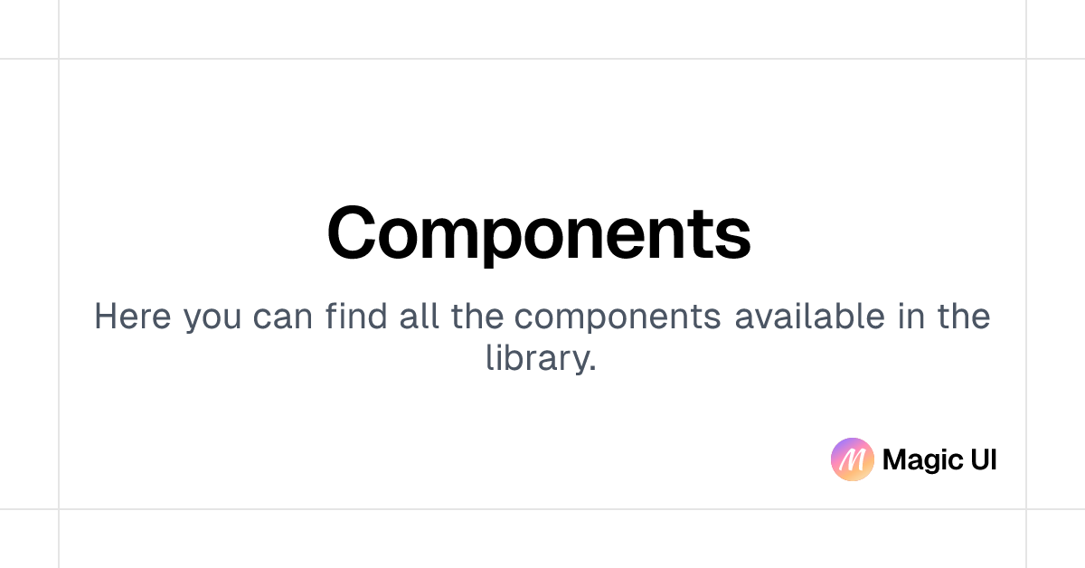 Components | React Components & Templates